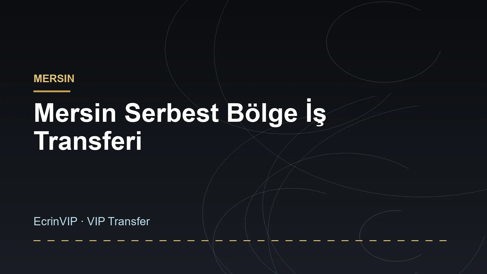 Mersin Serbest Bölge İş Transferi